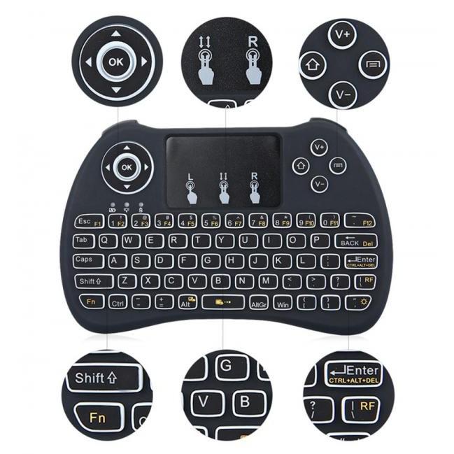 Bàn phím kiêm chuột không dây mini dùng cho Laptop, máy tính bàn, điện thoại, máy tính bảng, TV smart,...
