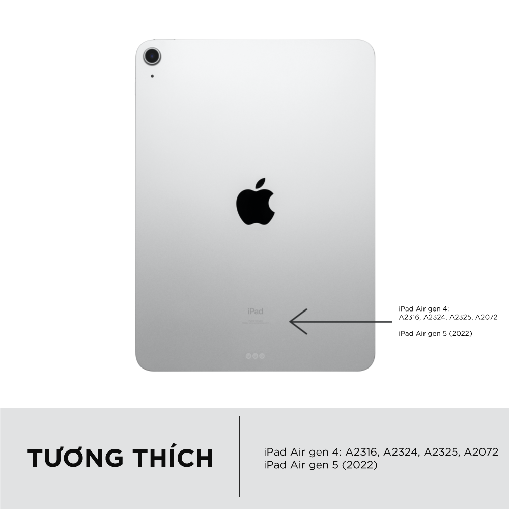 Bao da kèm bàn phím Logitech Combo Touch iPad Air gen 4, gen 5 - Backlit keys có thể tháo rời, Trackpad siêu nhạy - Hàng chính hãng