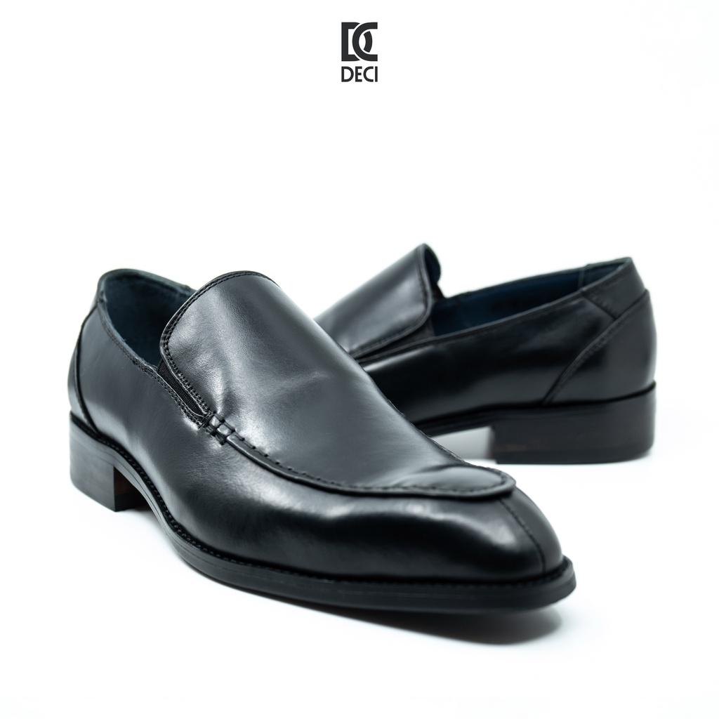 Giày tây công sở DECI màu đen dòng giày Loafer giày lười BROGUE 22