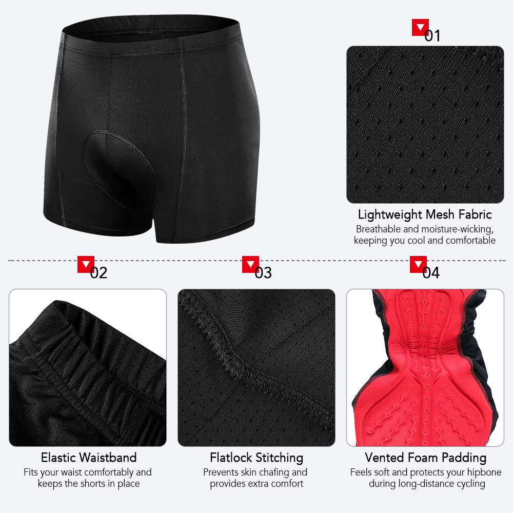 Quận Đệm 3D Thoáng Khí Cho Nam Chạy Xe Đạp