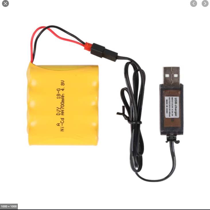 Pin kèm sạc usb 4.8v 700mah Ni Cd Pin sạc xe điều khiển từ xa