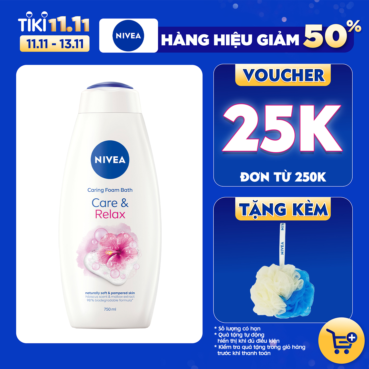 Sữa Tắm Dưỡng Thể Hương Hoa Thư Giãn Nivea Care 750ml Giúp Làm Sạch Sâu, Dưỡng Ẩm Và Sáng Da