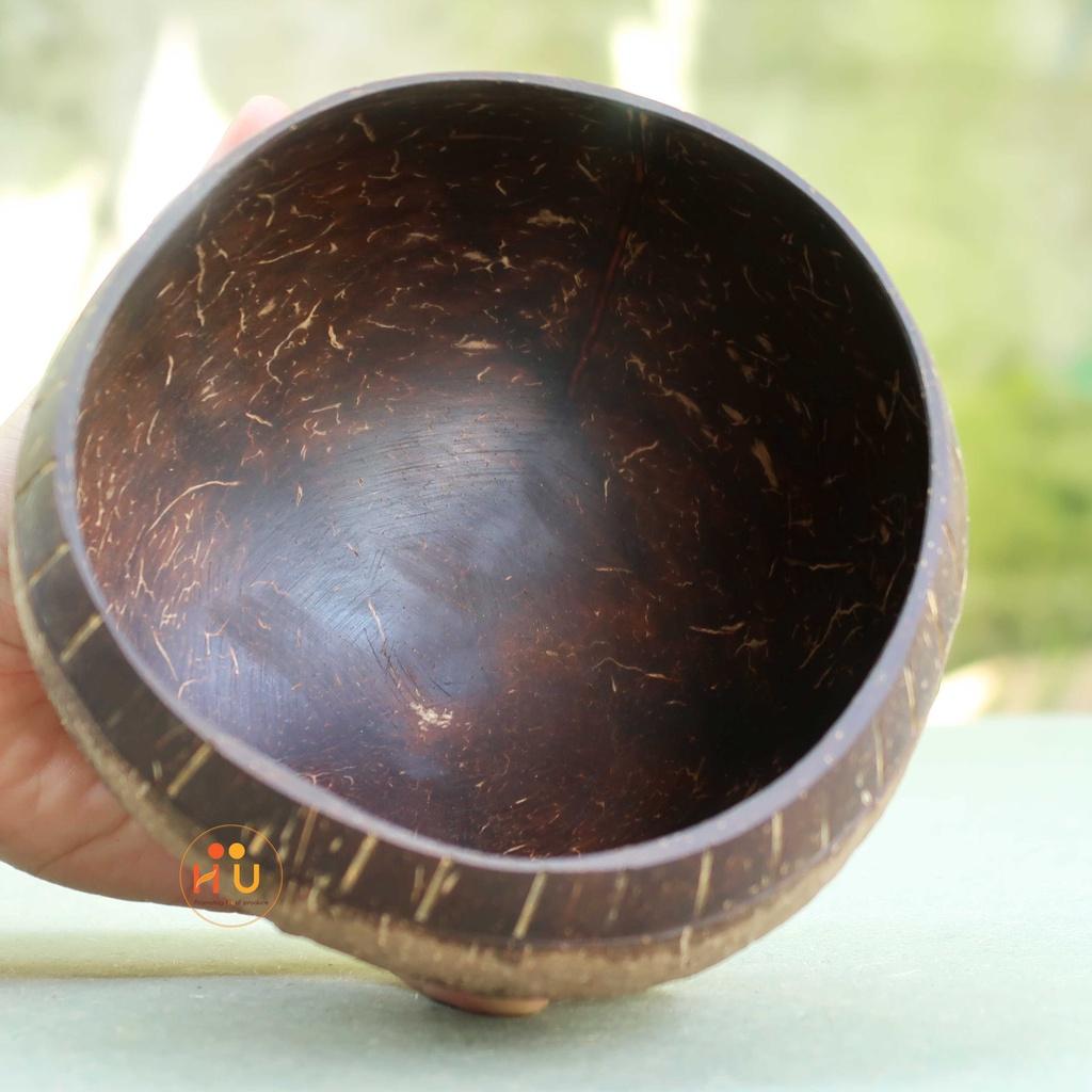Tô gáo dừa khắc hoa văn Her