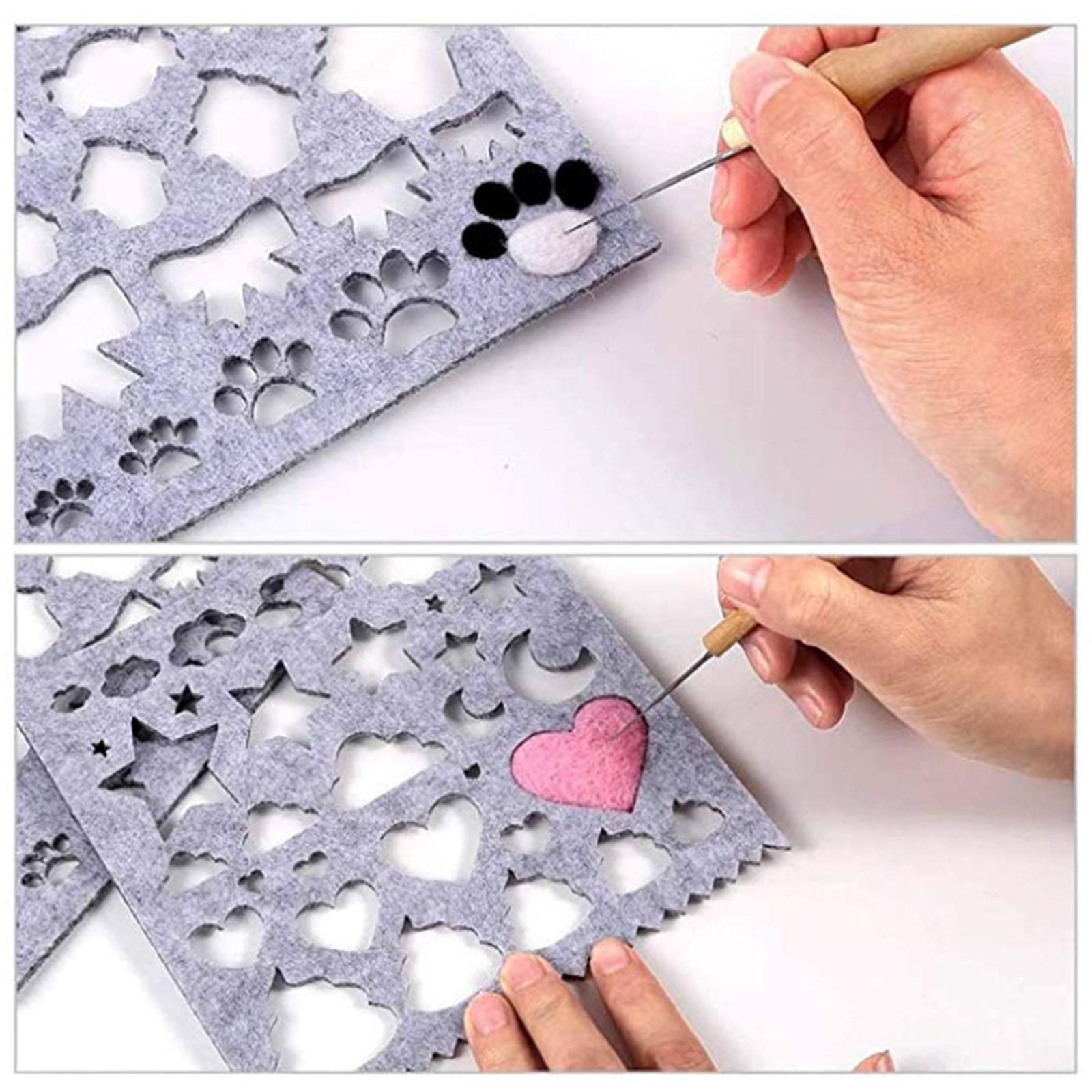 52pcs Needle Felting Kit with Felting Needles Beginner DIY Wool Projects