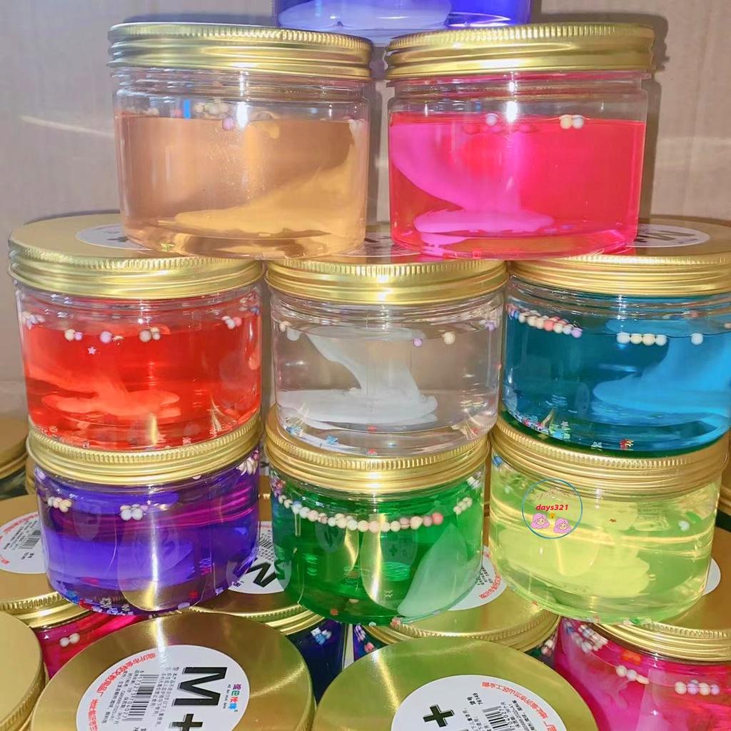 Slime thạch băng hang động cốm xốp 9 màu cực đẹp Đồ chơi hũ slam chất nhờn ma quái squishy 200ML