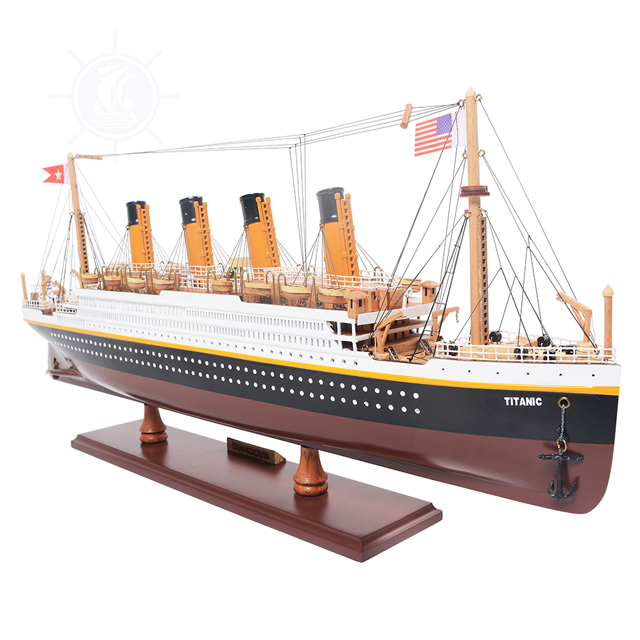 Du Thuyền Titanic Painted Bằng Gỗ Dùng Để Trưng Bày Trang Trí Dài 63 Cm