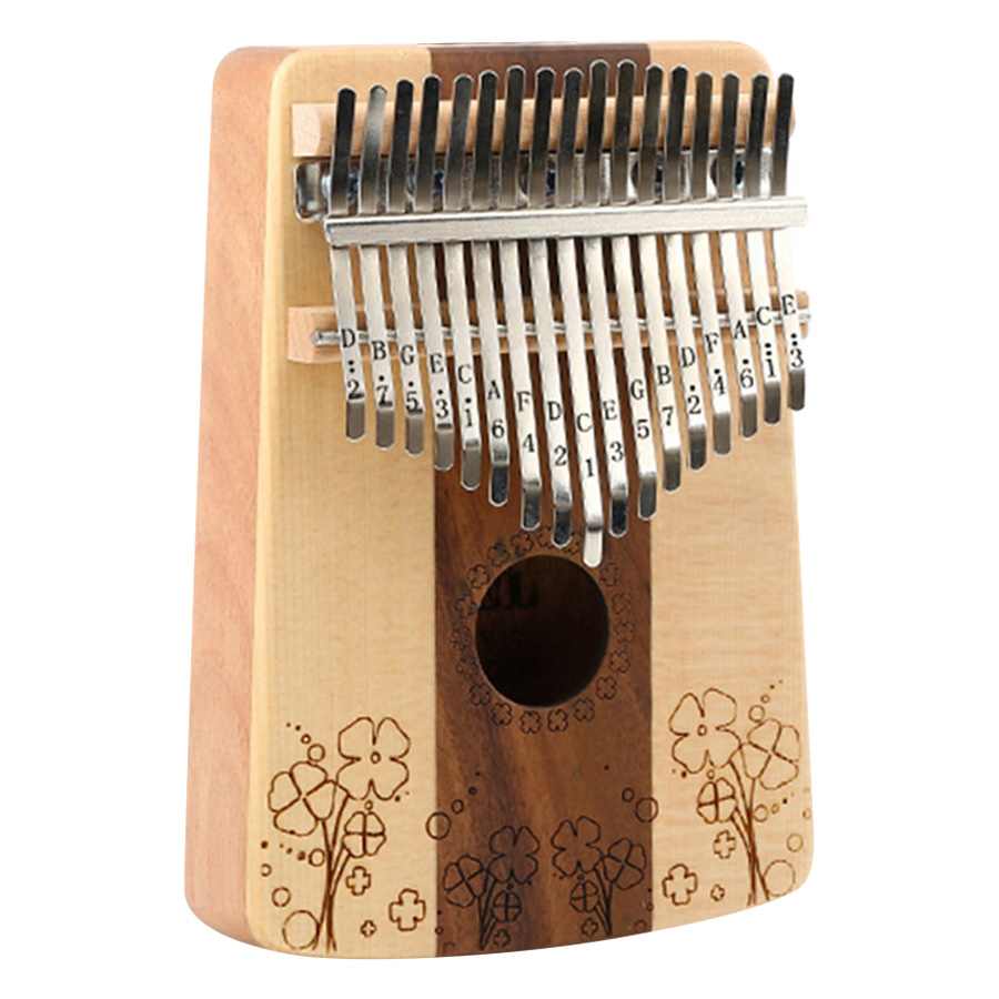 Đàn Kalimba 17 Phím Gỗ Vân Sam và Rosewood Yael Y17SMR-C - Cỏ Ba Lá Kèm Kèn Kazoo