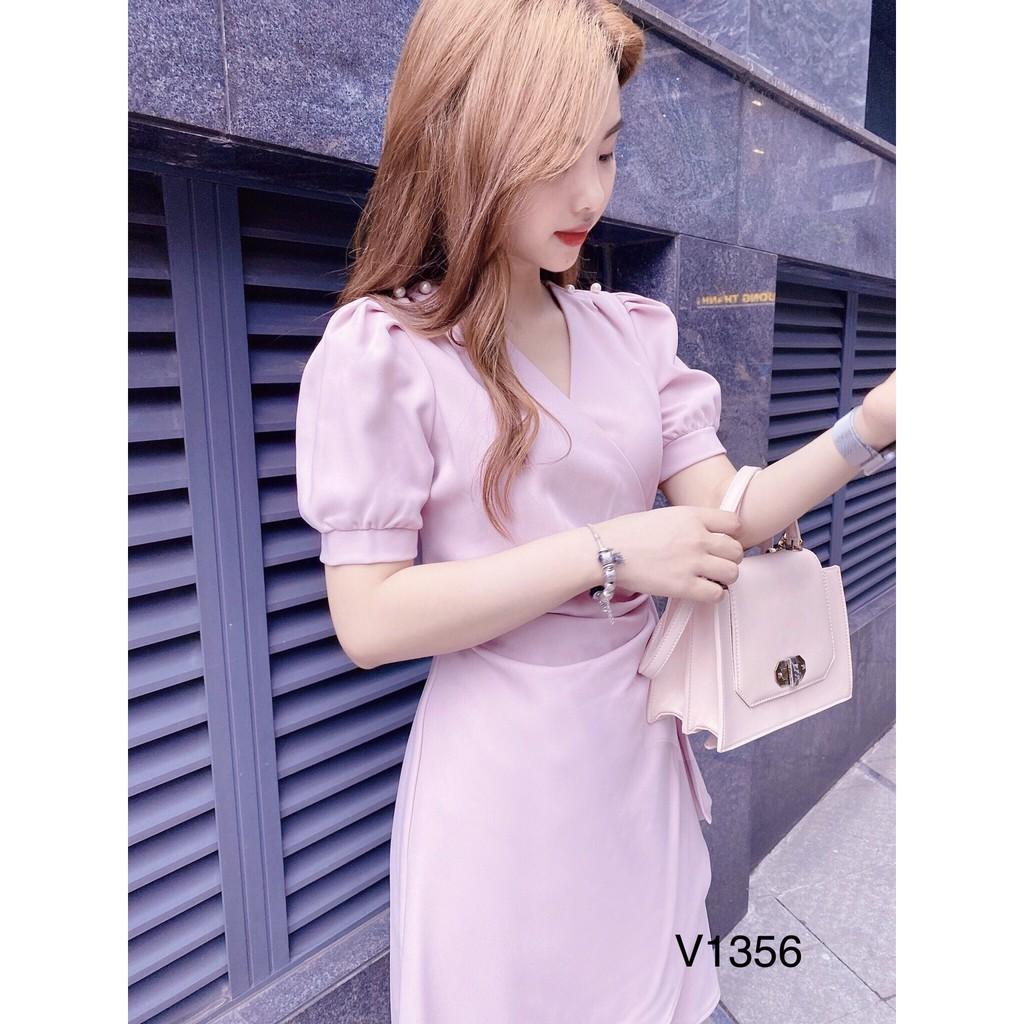 Váy suông hồng bèo eo V1356 - ĐẸP SHOP DVC