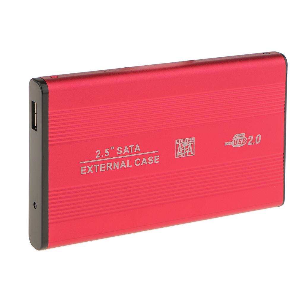 USB2.0 High-speed 480Mbps SATA External 2.5" SSD HDD Hard Drive Enclosure Laptop Disk Case with USB Cable