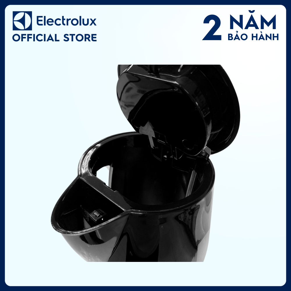 Bình đun nước siêu tốc  Electrolux  1,5L EEK1303K - Dễ dàng vệ sinh, an toàn khi sử dụng - Bảo hành 2 năm toàn quốc [Hàng chính hãng]