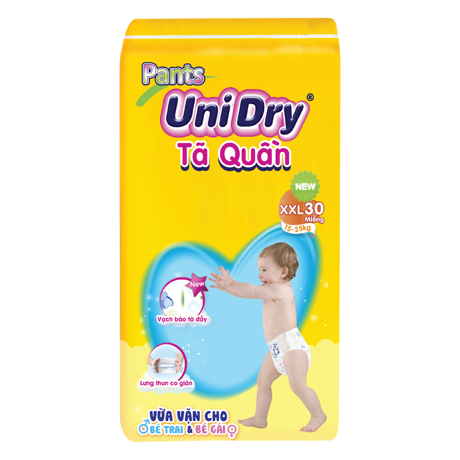 Combo 4 Tã Quần UniDry Gói Đại XXL30 (30 Miếng)