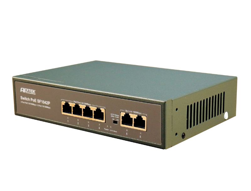 Switch APTEK SF1042P 4 port POE unmanaged - Hàng chính hãng