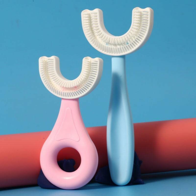 Bàn chải đánh răng silicone hình chữ U cho trẻ em
