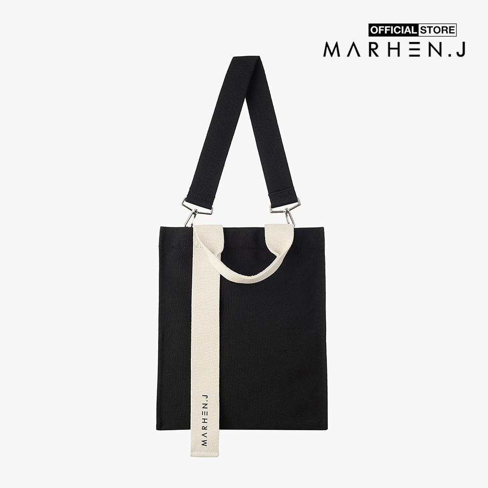 Marhen.J - Túi đeo vai chữ nhật vải bố Ricky MJ18BRCK25-BK