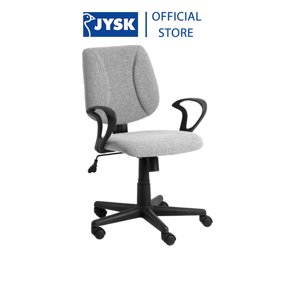 Ghế làm việc | JYSK Rungsted | vải polyester | xám/đen | R62xS62xC85/97cm