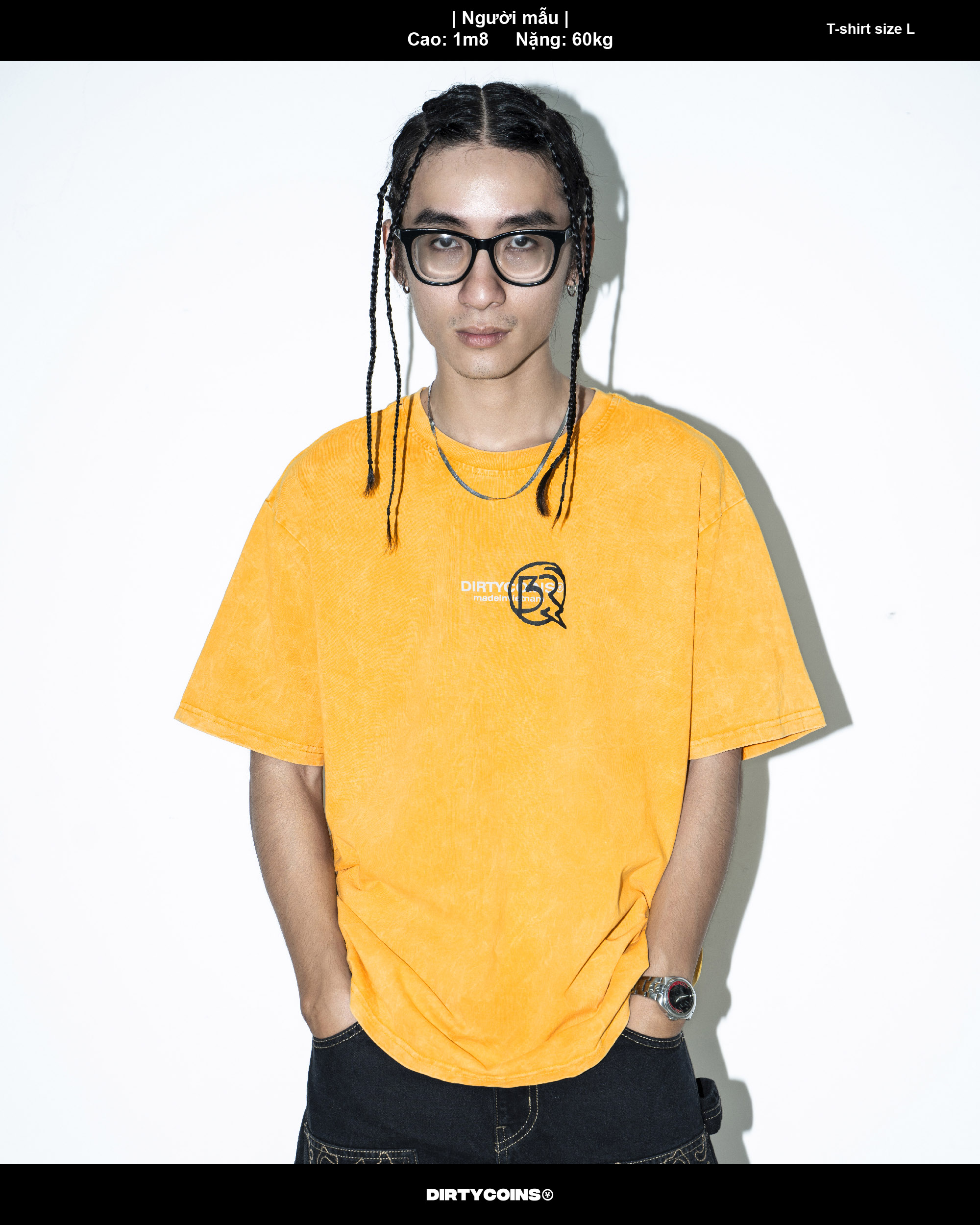 Áo Thun [Dirtycoins x B Ray] Wash Logo T-shirt