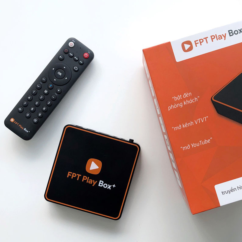 Android Tivi Box FPT Play Box+ 2020 2GB Hệ Điều Hành Android TV 10 Hỗ Trợ 4K Tích Hợp Điều Khiển Bằng Giọng Nói - Hàng Chính Hãng