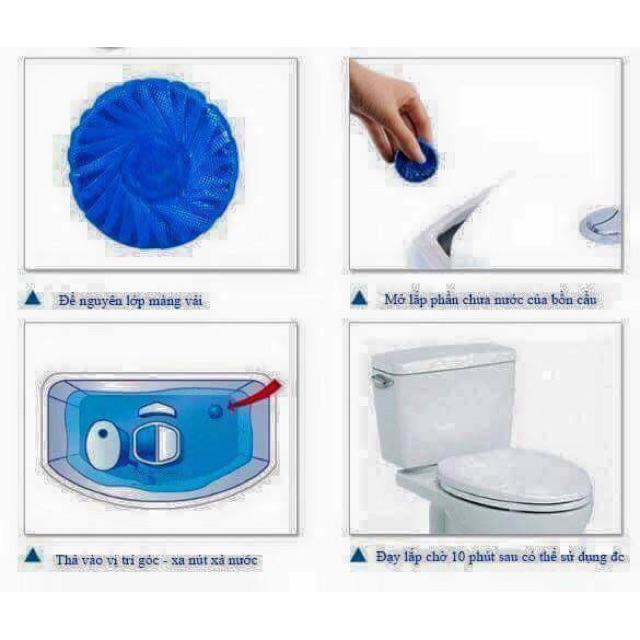 Combo 10 viên tẩy bồn cầu khử mùi tiện dụng