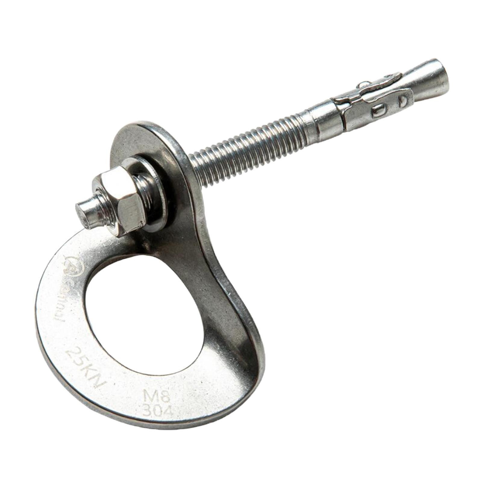 2x 25KN 304 Stainless Steel Anchor Hanger Climb Fastening Fixed Point Expansion Screw Piton Outdoor Tool for Safety Climbing