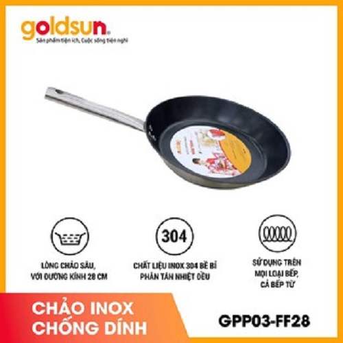 Chảo chống dính inox GPP03-FF28- Hàng chính hãng