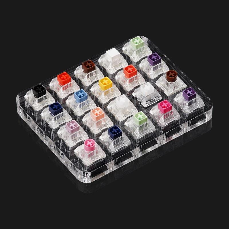 HSV 20 Key Caps Translucent Keycaps Testing Tool Kailh Box Switches Keyboard Tester Kit Clear Keycaps Sampler PCB Mechanical Keyboard