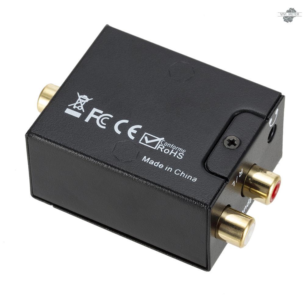 3.5mm Digital to Analog Audio Converter Optical Fiber Coaxial Signal to Analog Audio Adapter