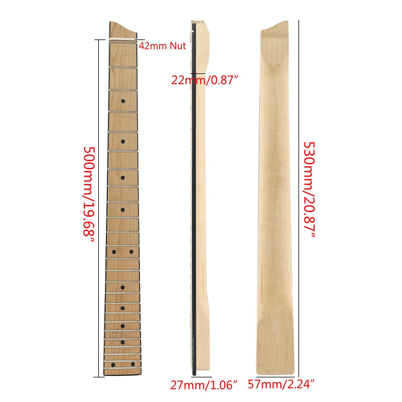 25 Frets Guitar Neck Electric Guitar Neck 6 Strings for DIY Guitar Travel Guitar