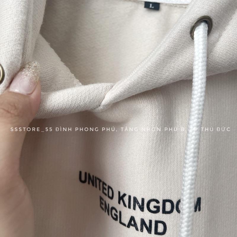 Áo Hoodie nỉ bông UNITED 2 màu form rộng unisex nam nữ