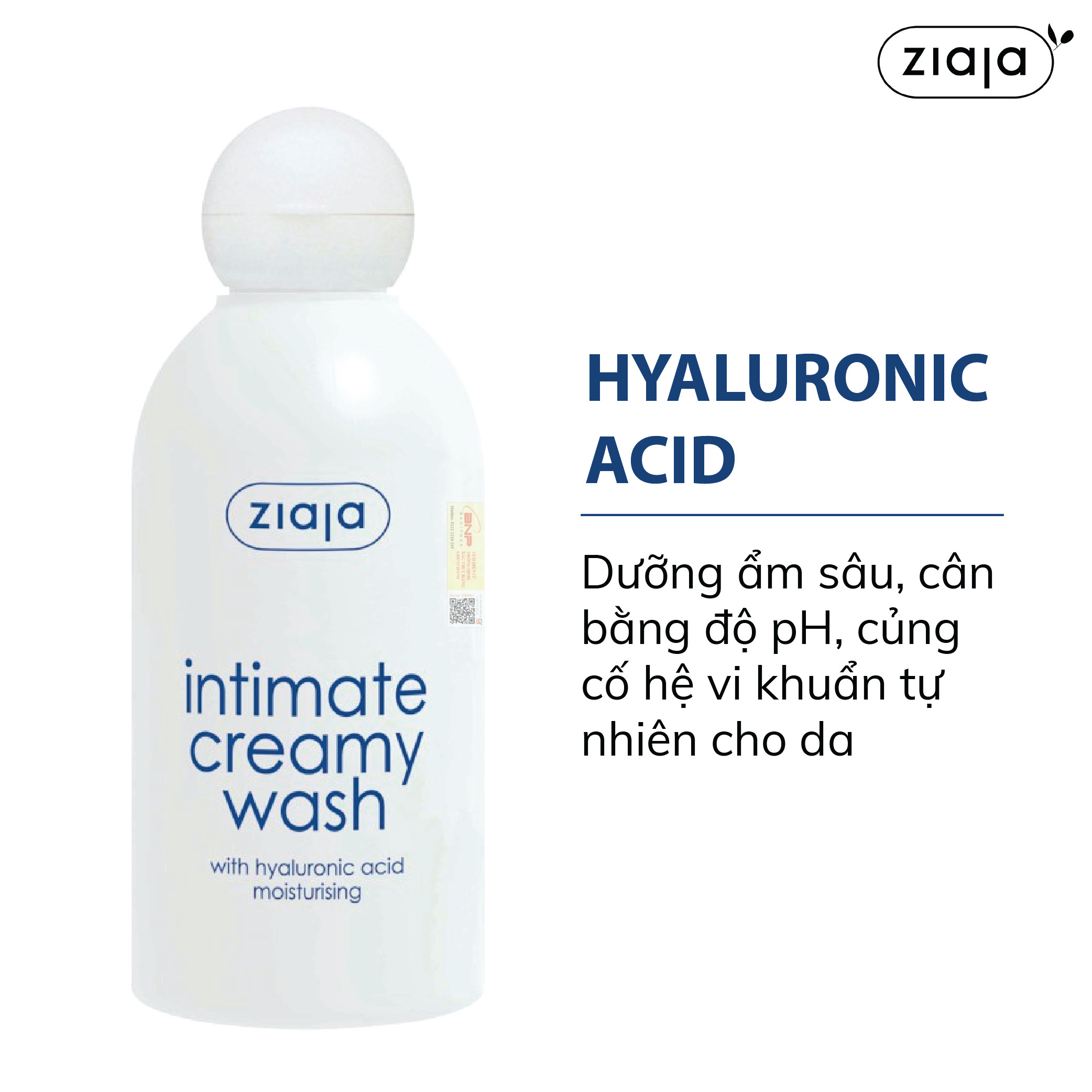 Dung dịch vệ sinh phụ nữ Intimate dạng kem with Hyaluronic Acid