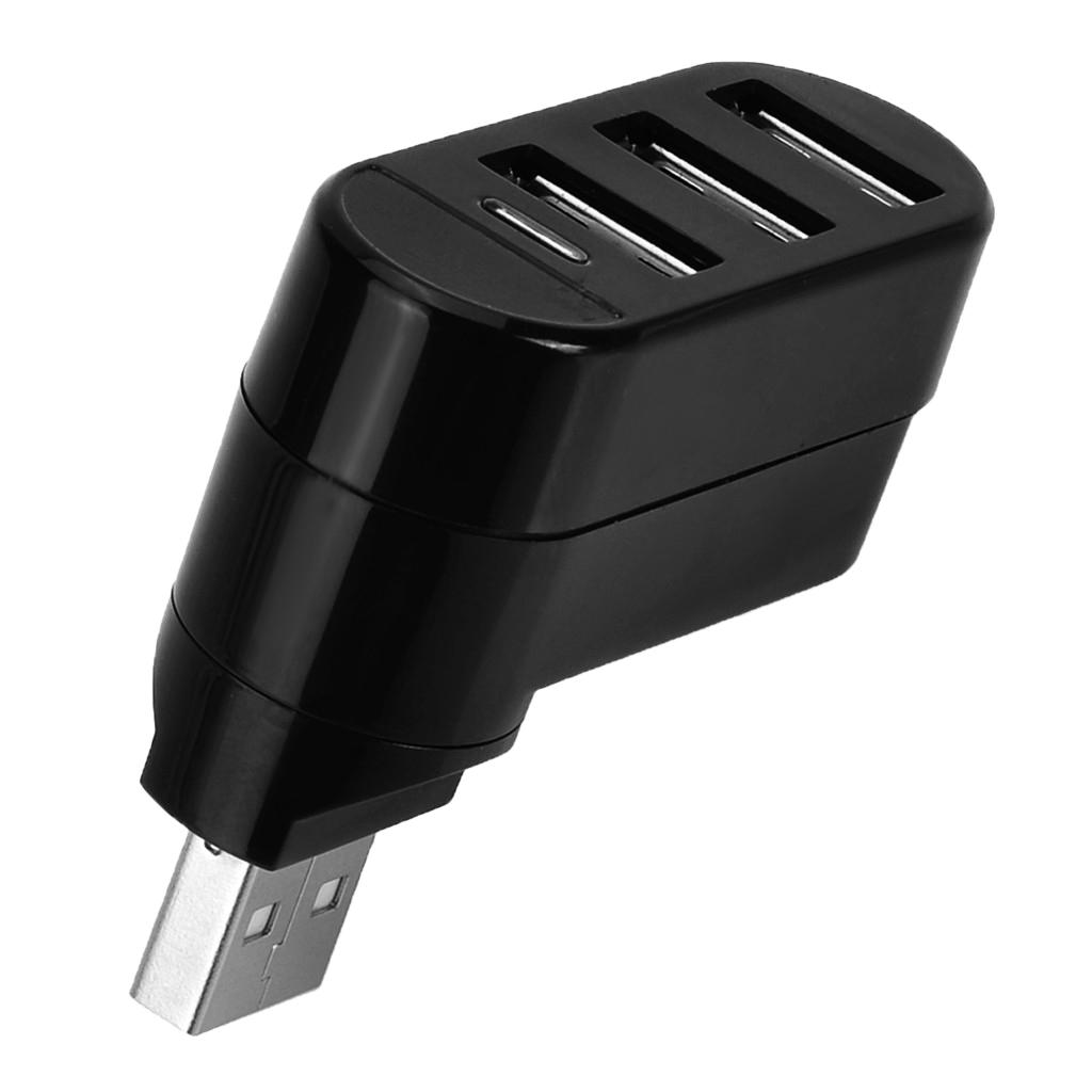 1 to 3 Port USB Splitter Adapter High  ​​Data Transfer Converter, Black