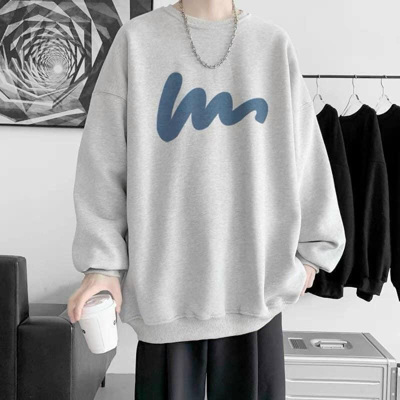 Áo Sweater Nỉ Ngoại Nam Nữ Họa Tiết Chữ M Phong Cách Hàn Quốc Nhiều Màu Siêu Hot