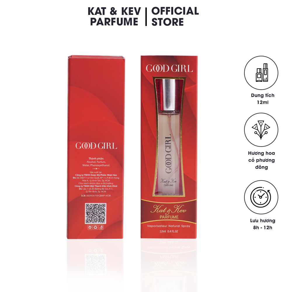 NƯỚC HOA CAO CẤP KAT&KEV NỮ TÍNH THANH LỊCH GOOD GIRL – THE SCENT FOR HER 12ML