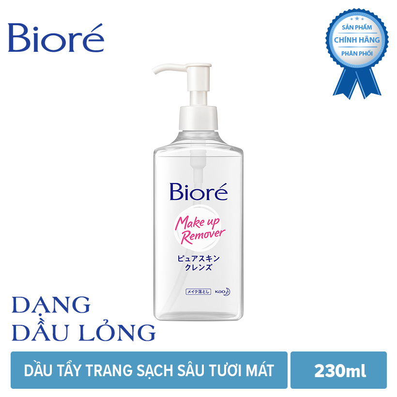 Dầu Tẩy Trang Sạch Sâu Tươi Mát Biore Make Up Remover Pure Skin Cleanse (230ml)