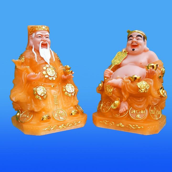 Tượng Thần Tài Thổ Địa mẫu mới nhất màu Vàng cao 20cm