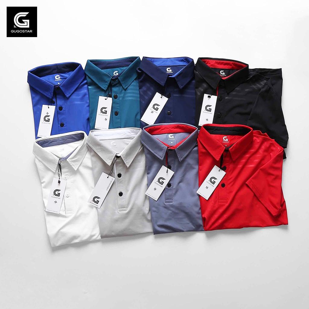 Áo Polo Nam GUGOSTAR G375-XNV, Chất Thể Thao, Co Giãn 4 Chiều