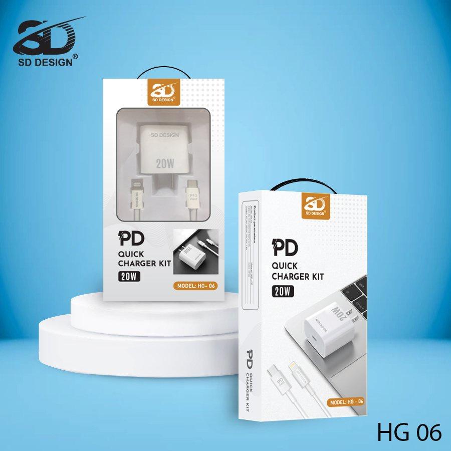 Củ Sạc Nhanh PD 20W SD DESIGN HG 06 sạc nhanh an toàn cho điện thoại Bảo Hành 1 đổi 1