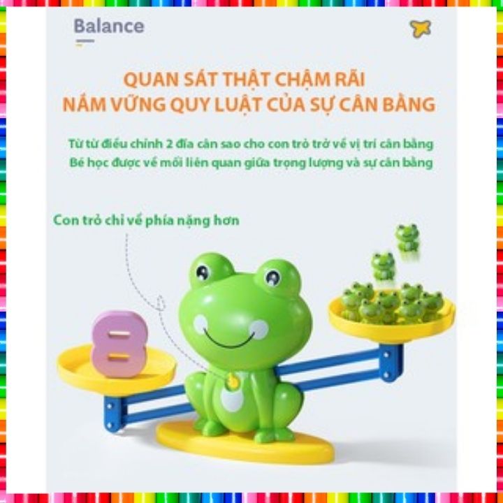 Đồ chơi giáo dục toán học cho trẻ em ếch cân bằng trọng lượng hỗ trợ học toán và phép tính hiệu quả tư duy BABY MAX