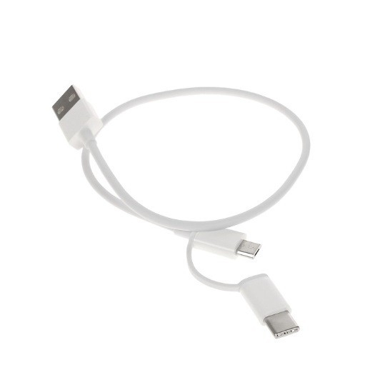 Cáp XIAOMI mi 2 - in - 1 usb cable micro usb to type c (White) - Hàng Chính hãng