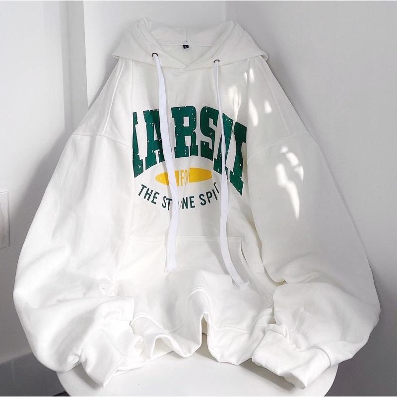 Áo hoodie nỉ bông HARSII màu TRẮNG/NÂU/XÁM CHÌ ️ Nam nữ unisex ️ Áo Khoác Hoodie form rộng Jaystoree