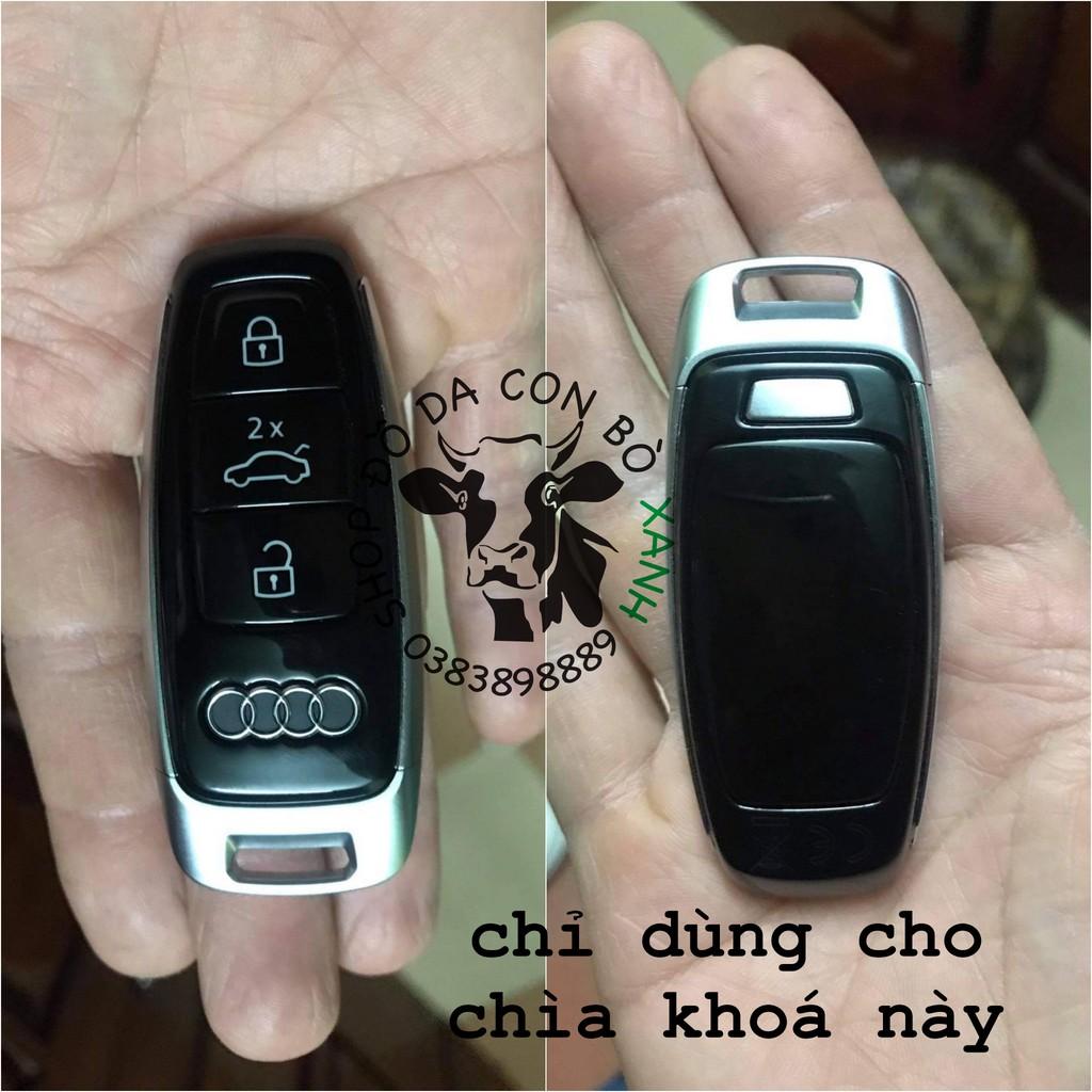 Bao da dành cho chìa khoá Audi A3, A4, A5, A6, A7, A8, A4L, A6L, Q5, Q7 handmade da thật 005