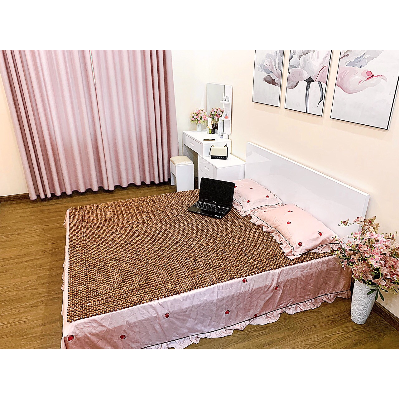 Chiếu hạt gỗ Hương loại 1,2cm Chiếu Massage , Chiếu điều hoà , Nệm mùa hè