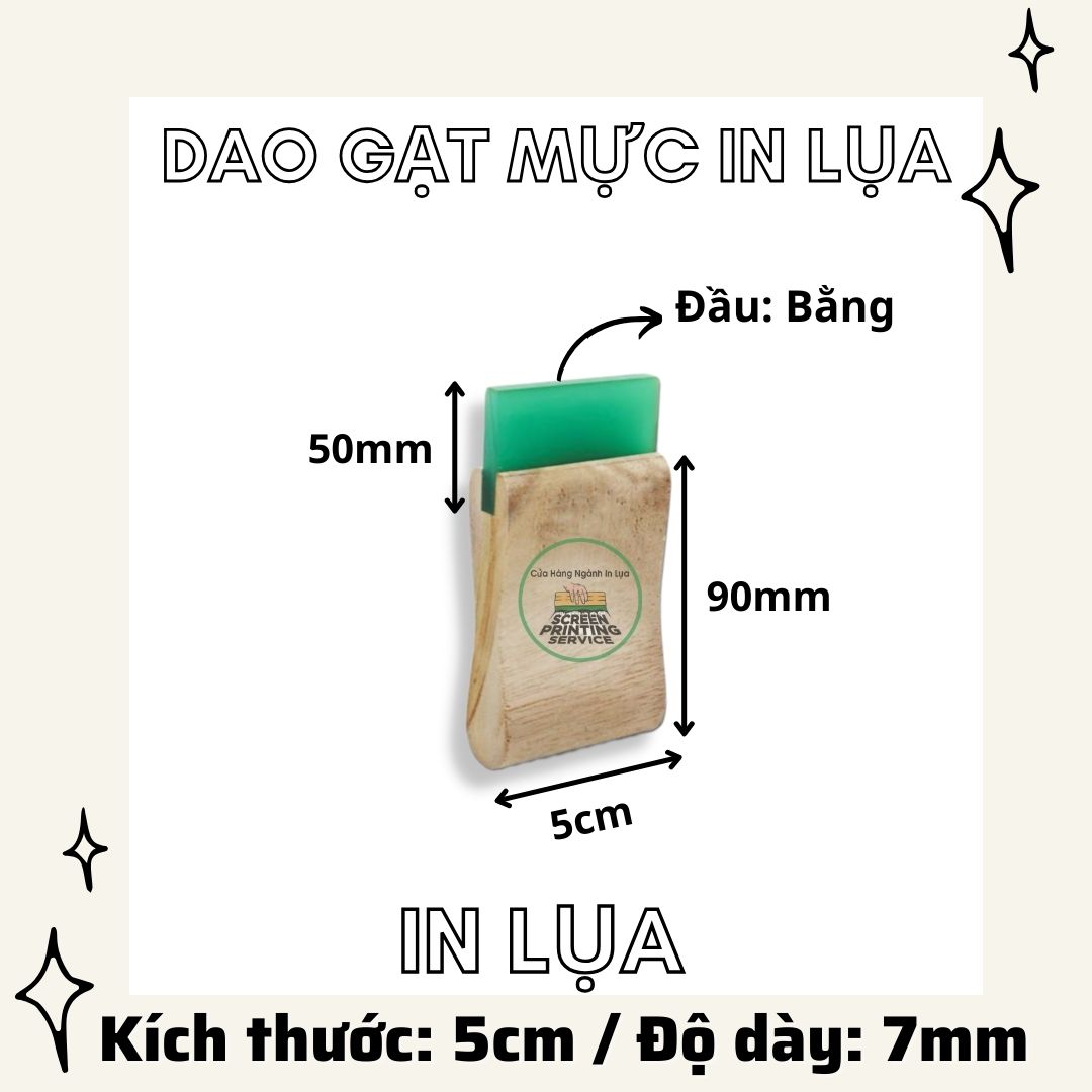 Dao gạt mực in lụa dày 7mm, độ cứng 65A xanh lá