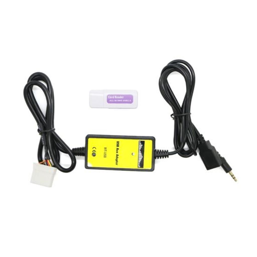 3.5mm Auxiliary Audio Aux Cable USB Adapter Car MP3 Player for Mazda 3 6
