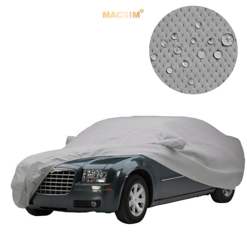 Bạt phủ ô tô chất liệu vải không dệt 3 lớp cao cấp thương hiệu MACSIM cho xe ô tô Kia Rio- màu ghi