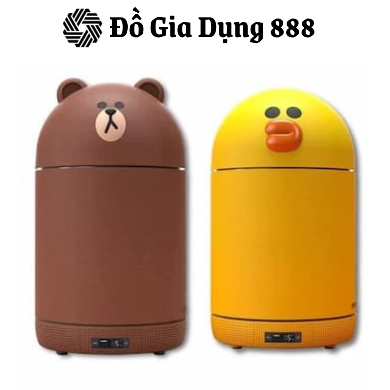 Tủ Lạnh Mini CCOMO X LINE FRIENDS, Dung Tích 31L, Có Đèn Tiệt Trùng Diệt 99% Vi Khuẩn, Có Tai Nghe Blutooth, Nhập Hàn