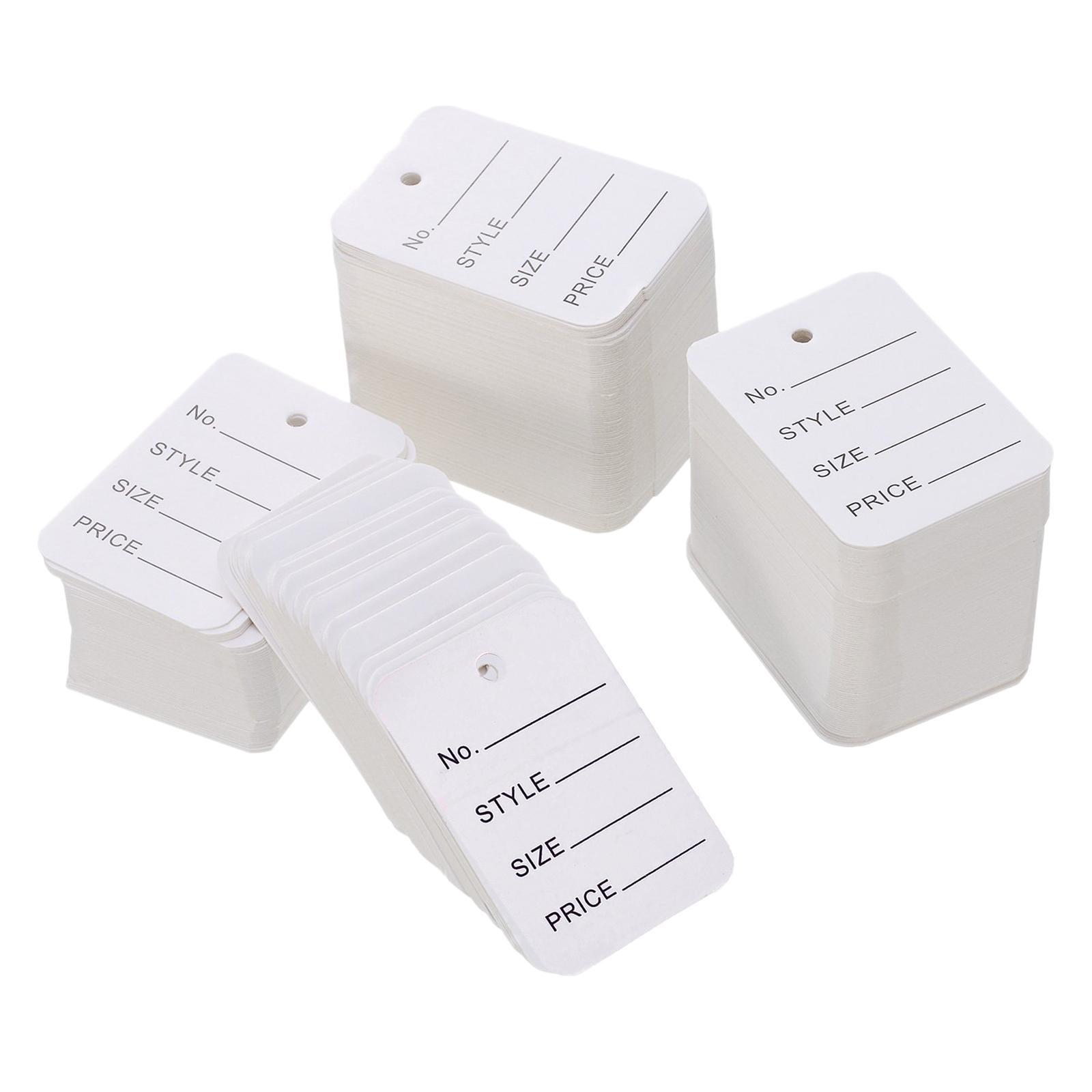 1000 Set Clothes Price Paper Tags Cards Gifts Labels with Holes for Wedding Birthday Valentines Gifts Decorations