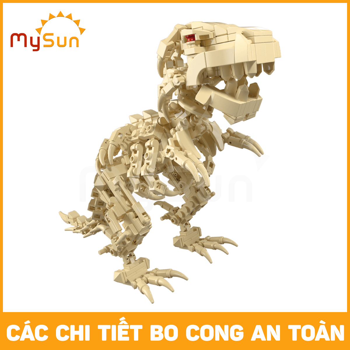 Mô hình trứng hóa thạch khủng long đồ chơi mini cho bé lắp ghép xếp MySun