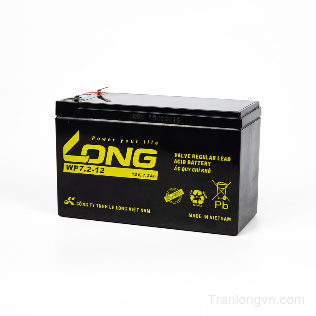 Bình ắc quy LONG 12V 7.2Ah WP7.2-12 - (PDC-TECH) - Hàng Chính Hãng