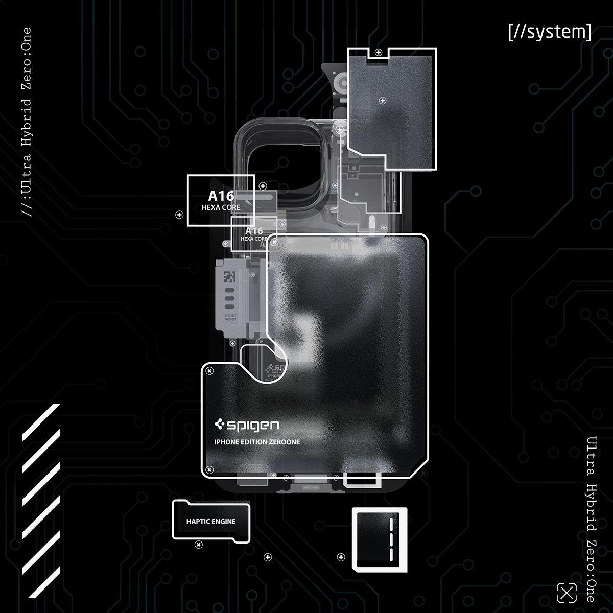 Ốp Lưng Dành Cho Iphone 14 Promax/ 14 Pro SPIGEN ULTRA HYBRID ZERO ONE MAGFIT_ Hàng Chính Hãng