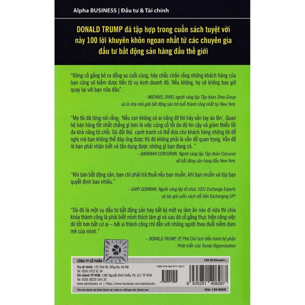 Sách - 100 Lời Khuyên Đầu Tư Bất Động Sản Khôn Ngoan Nhất